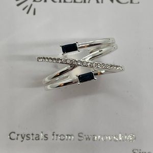 Dark Blue Brilliance Crystals From Swarovski Ring